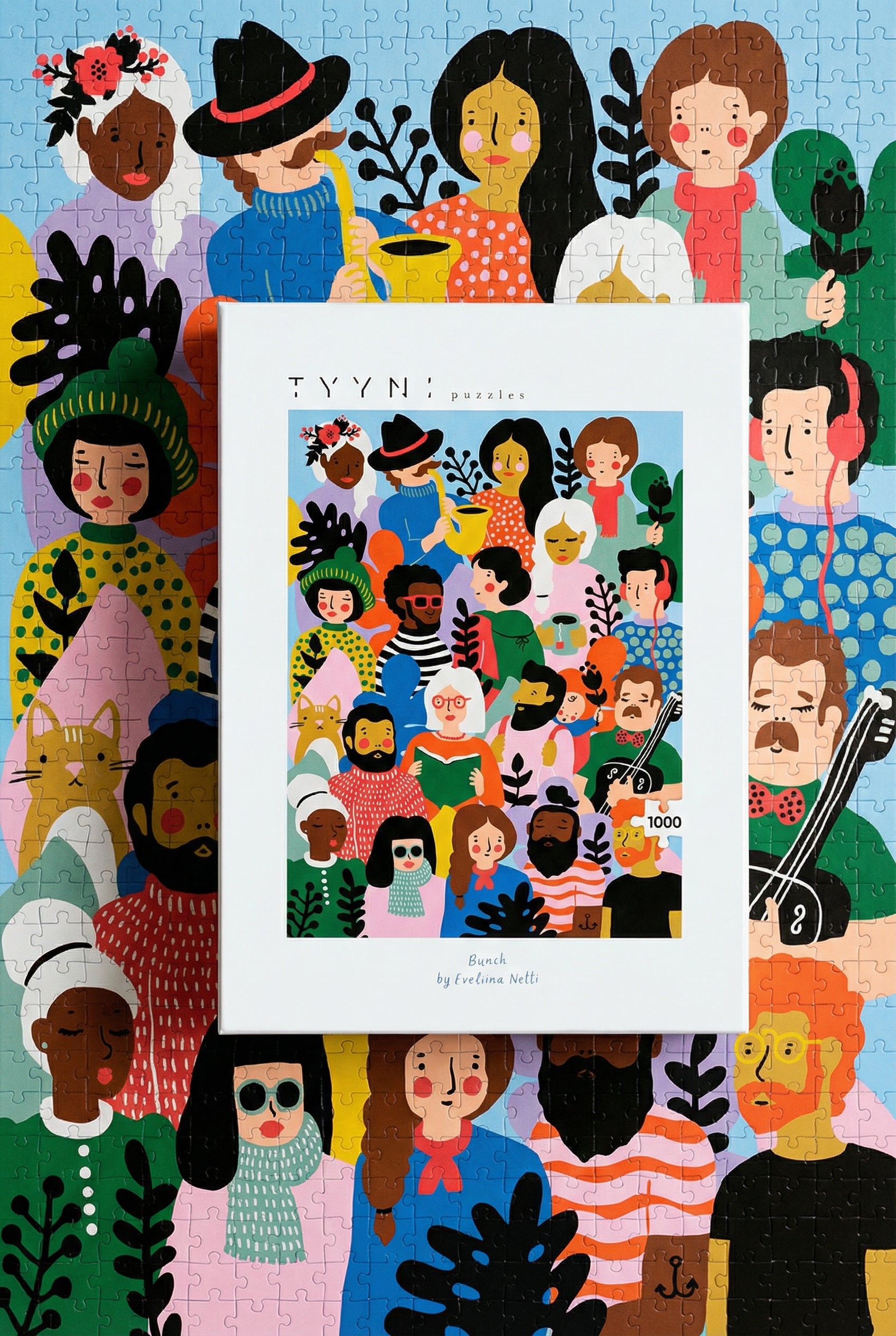 Tyyni Puzzle - 1000 pieces, Bunch by Eveliina Netti