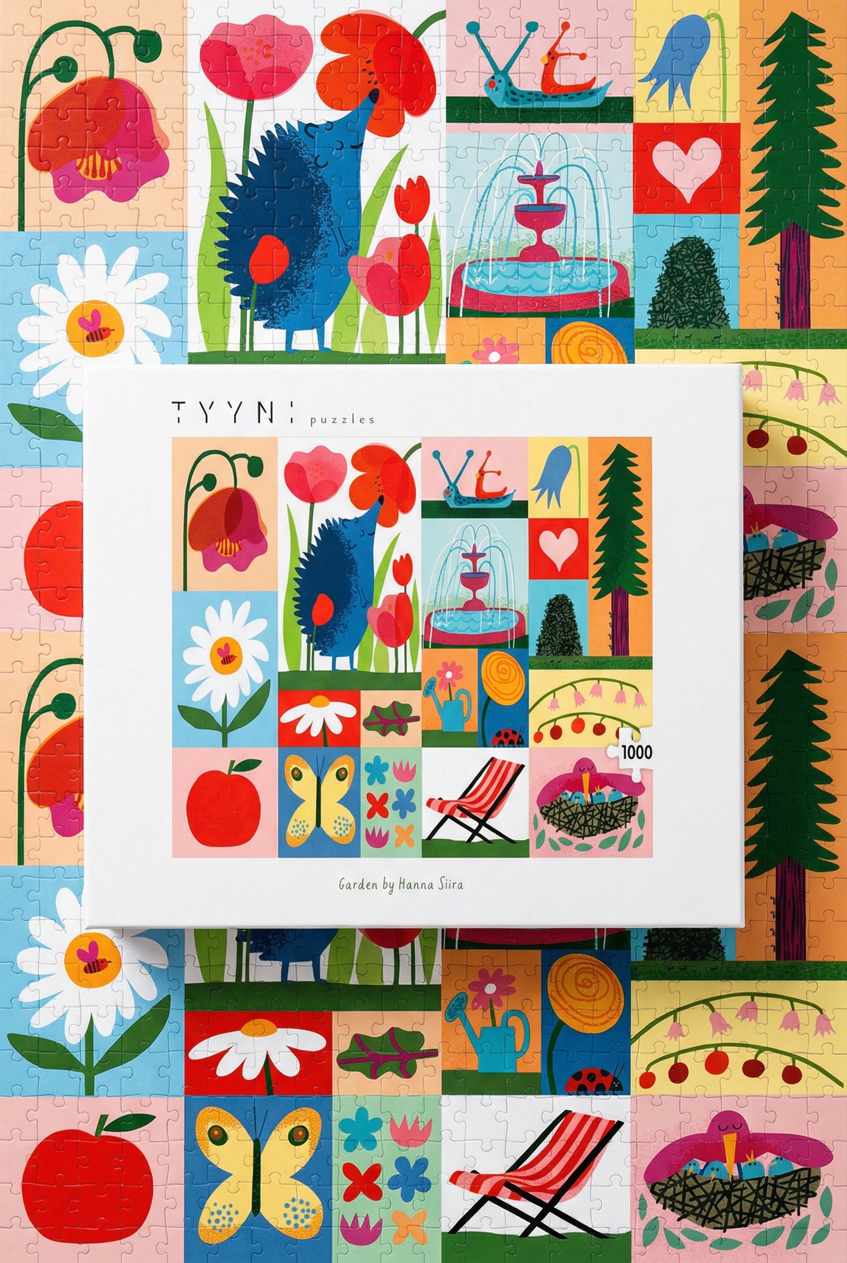Tyyni Puzzle - 1000 pieces, Garden by Hanna Siira