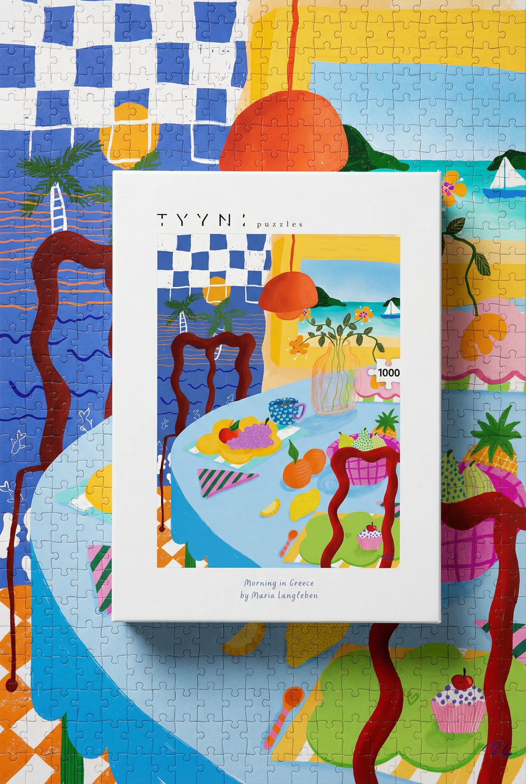 Tyyni Puzzle - 1000 pieces, Morning in Greece by Maria Langleben