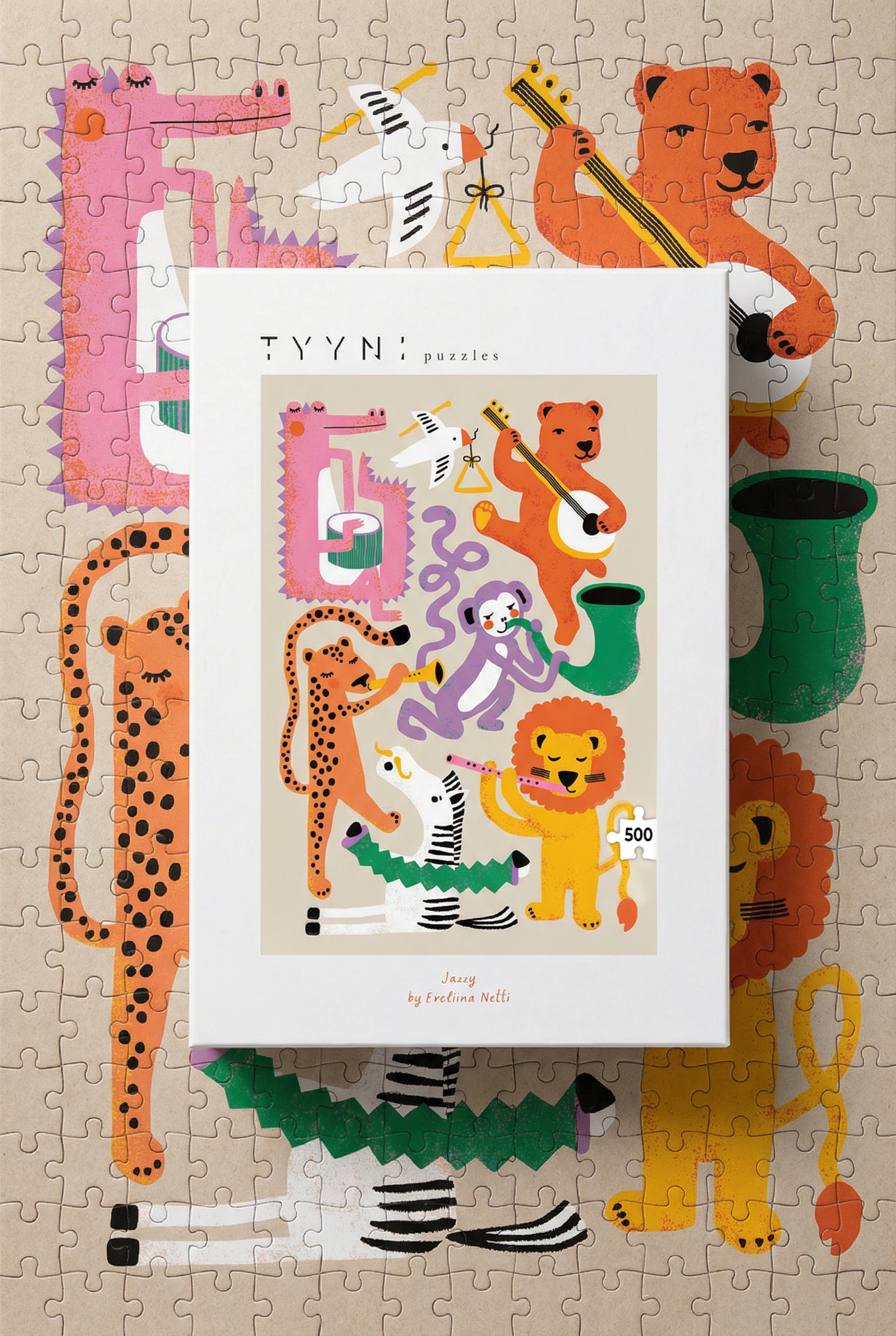 Tyyni Puzzle - 500 pieces, Jazzy by Eveliina Netti