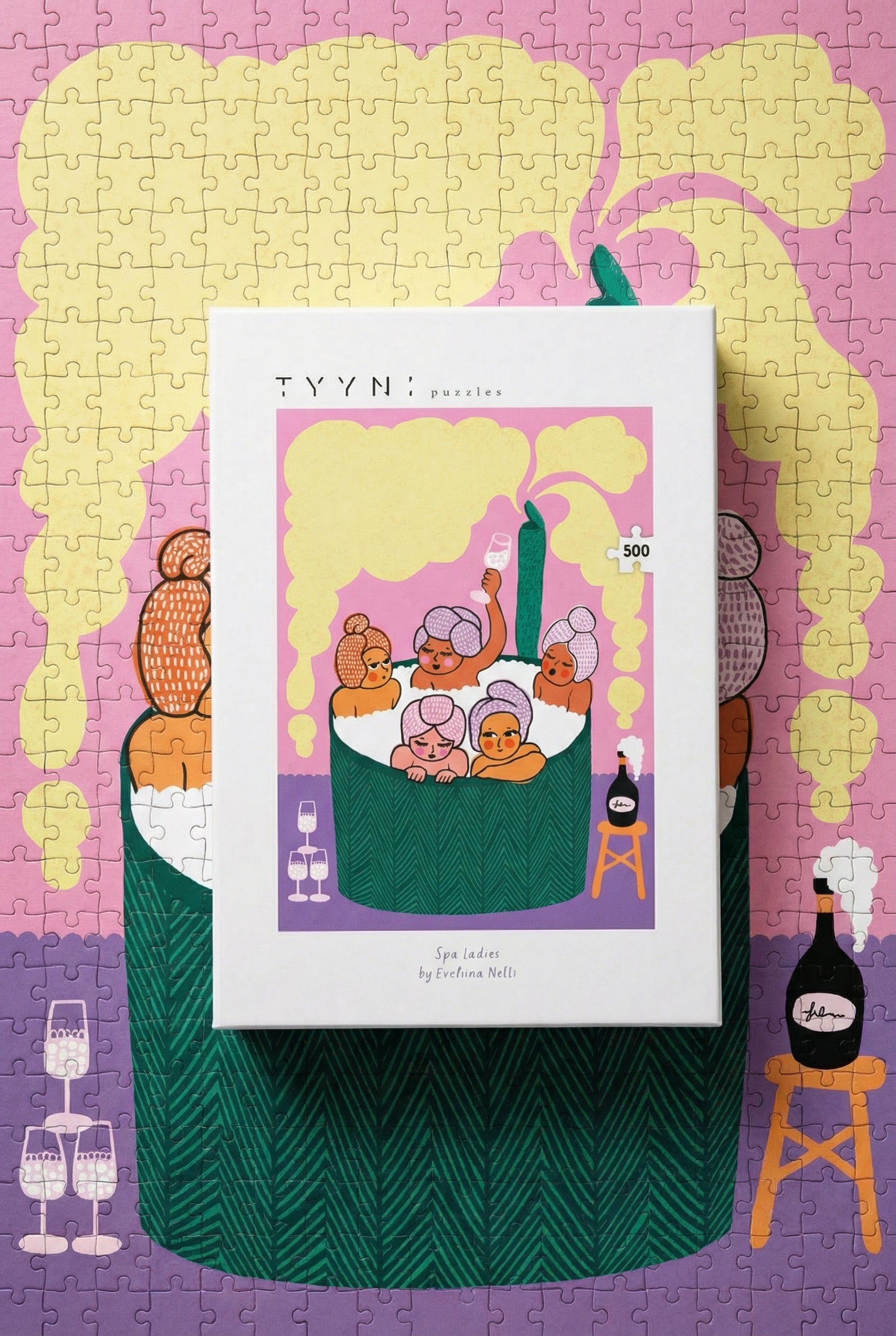 Tyyni Puzzle - 500 pieces, Spa Ladies by Eveliina Netti
