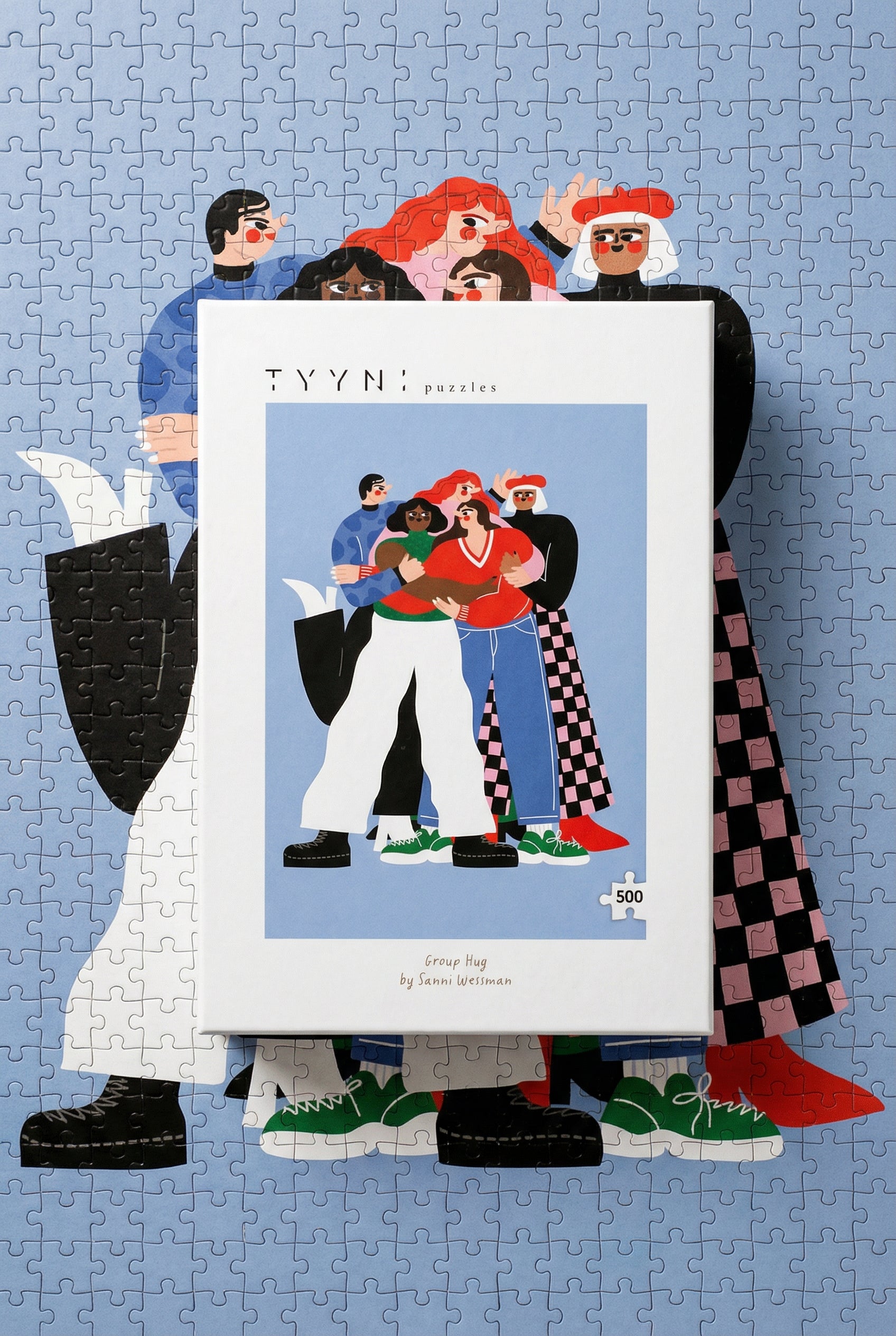 Tyyni Puzzle - 500 pieces, Group Hug by Sanni Wessman